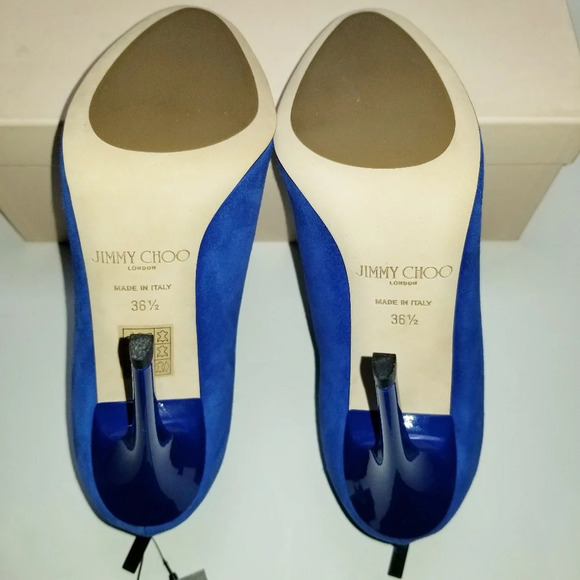 Jimmy Choo Blue Suede Rooney Ankle Bootie, Size 36.5‎ - Picture 7 of 9